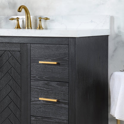 Altair Designs Gazsi 84" double vanity with top - 543084-BO-GW-NM