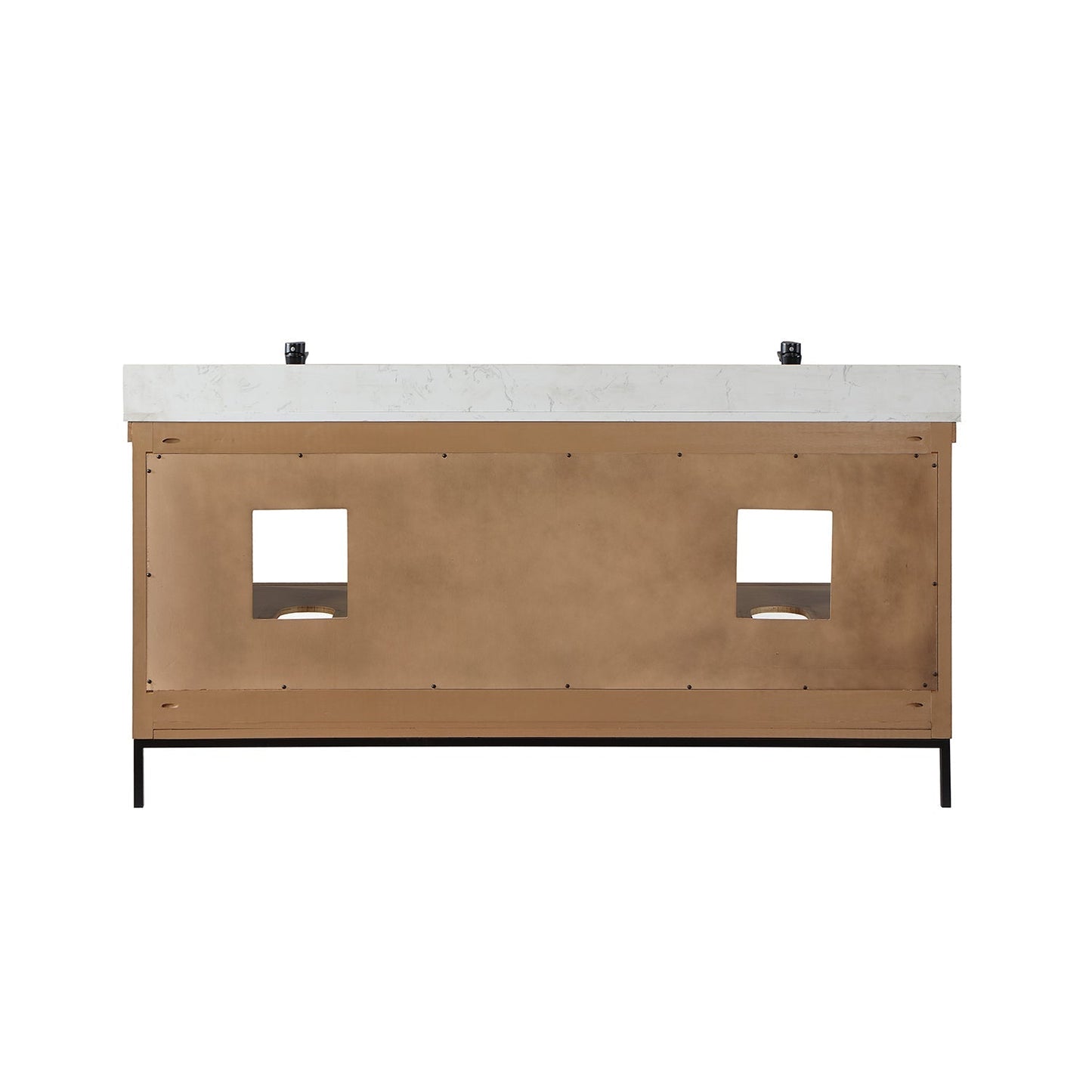 Altair Designs 72" double vanity with top - 545072-WH-AW-NM