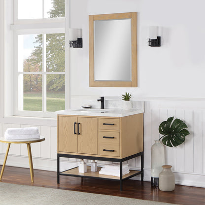Altair Designs 36" single vanity with top - 546036-WO-GW-NM