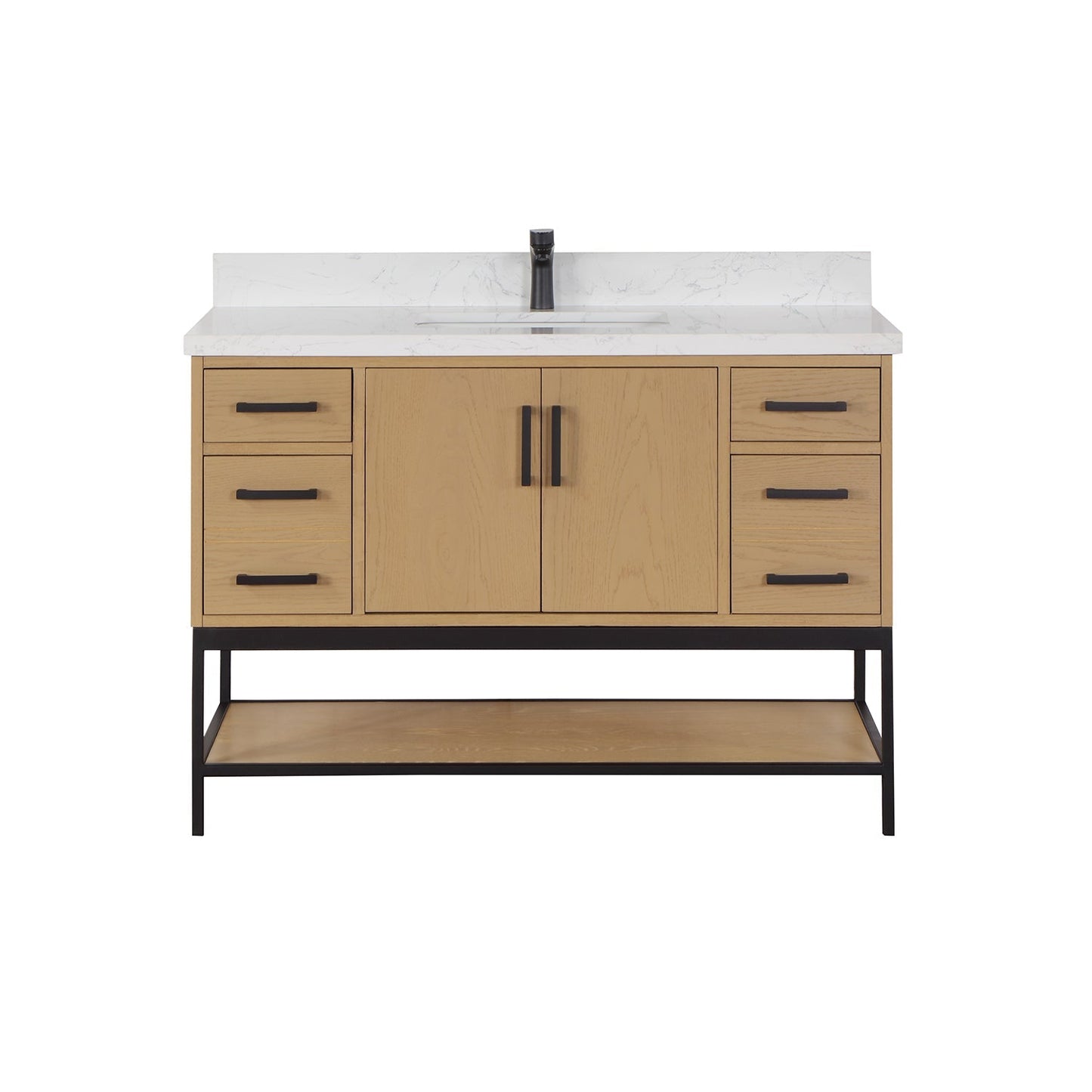 Altair Designs 48" single vanity with top - 546048-WO-GW-NM