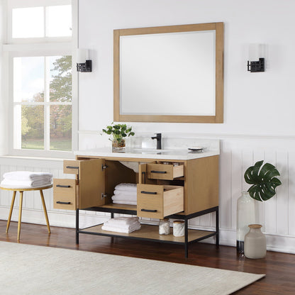 Altair Designs 48" single vanity with top - 546048-WO-GW-NM