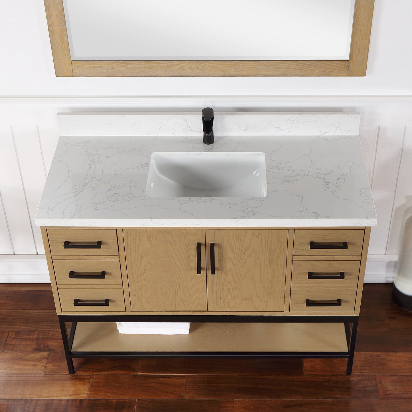 Altair Designs 48" single vanity with top - 546048-WO-GW-NM