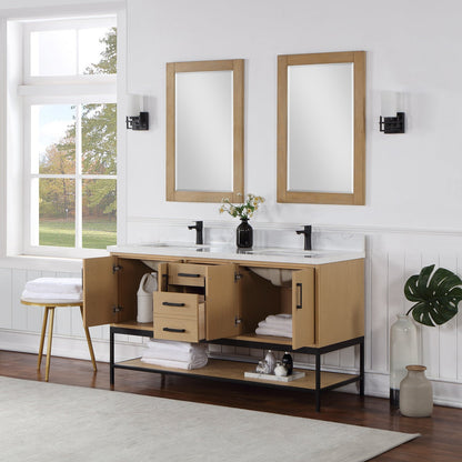 Altair Designs  60" double vanity with top - 546060-WO-GW-NM