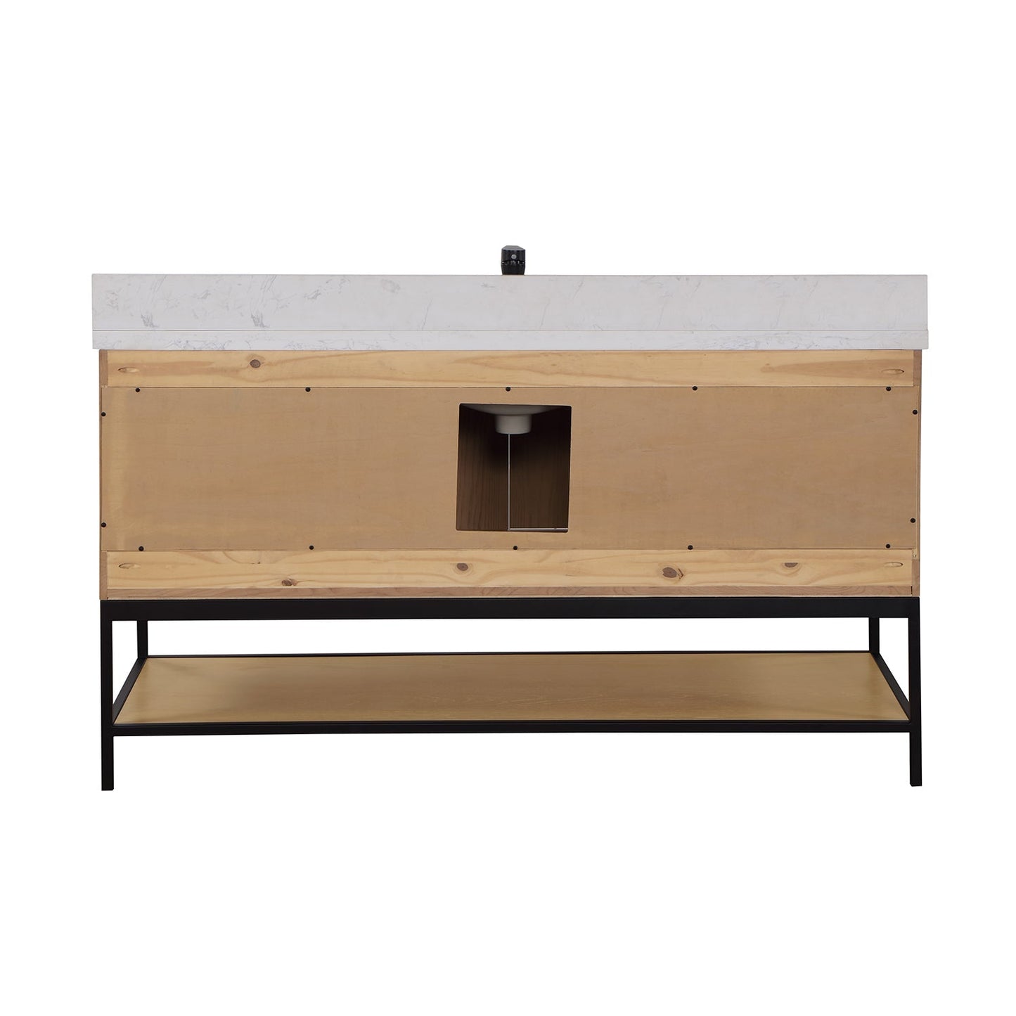 Altair Designs 60" single vanity with top - 546060S-WO-GW-NM