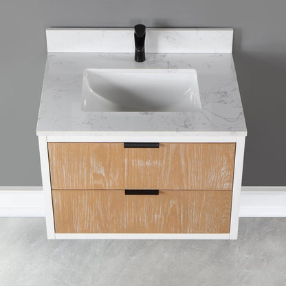 Altair Designs 30" single vanity with top - 547030-WP-AW-NM