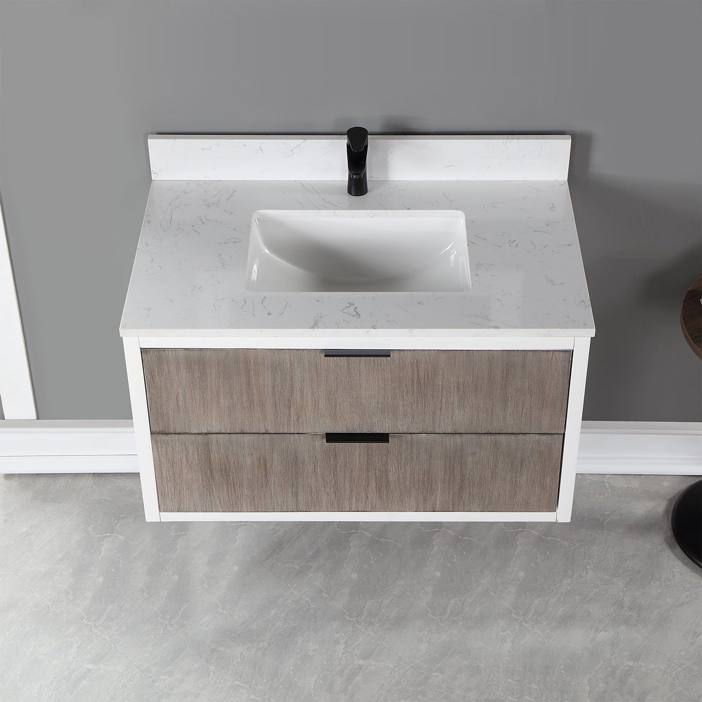Altair Designs 30" single vanity with top - 547030-WP-AW-NM