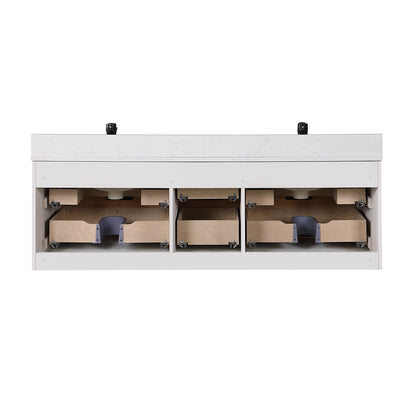Altair Designs 60" double vanity with top - 547060-WP-AW-NM