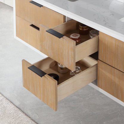 Altair Designs 60" double vanity with top - 547060-WP-AW-NM