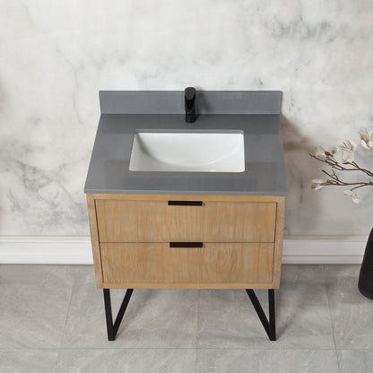 Altair Designs 30" single vanity with top - 548030-WP-CG-NM