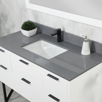 Altair Designs 48" single vanity with top - 548048-WP-CG-NM