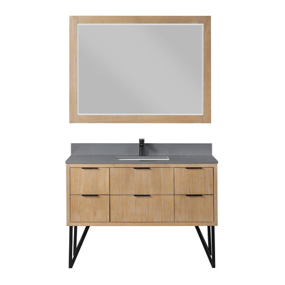 Altair Designs 48" single vanity with top - 548048-WP-CG-NM