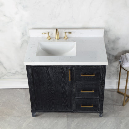 Altair Designs 36" single vanity with top - 549036-BO-AW-NM