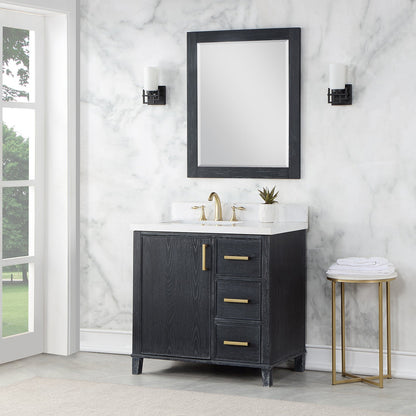 Altair Designs 36" single vanity with top - 549036-BO-AW-NM