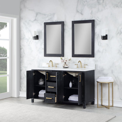 Altair Designs 72" double vanity with top - 549072-BO-AW-NM