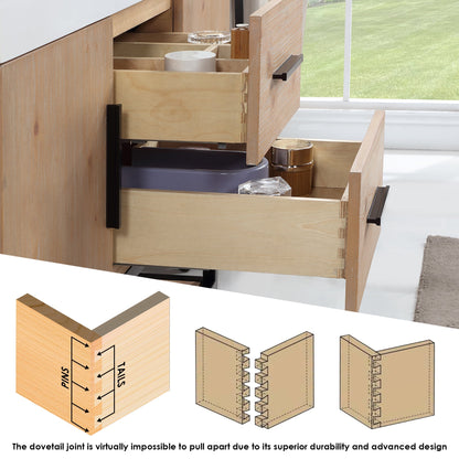 Altair Designs 60"/72"/84" single/double vanity with top - 552060B-LB-WH-NM