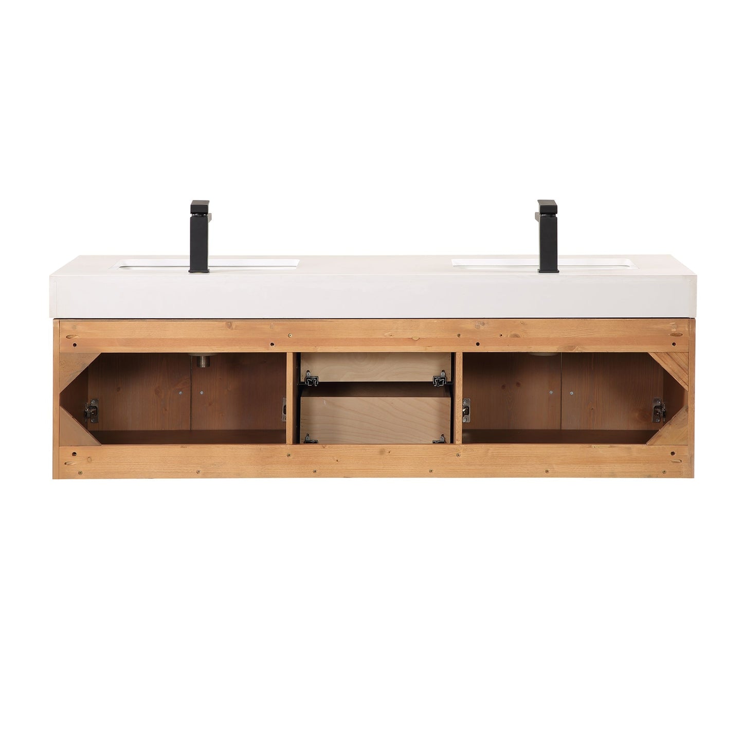 Altair Designs 60" double vanity with top - 553060-LB-WH
