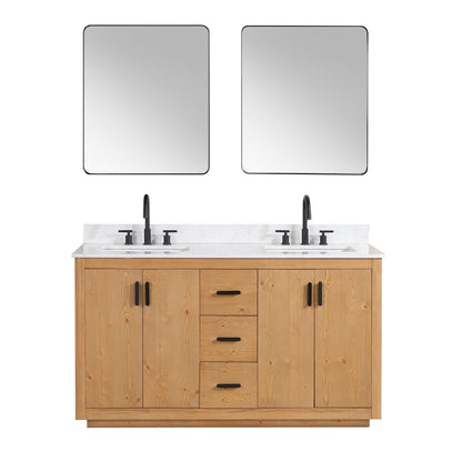 Altair Designs 60" double vanity with top - 556060-NW-GW