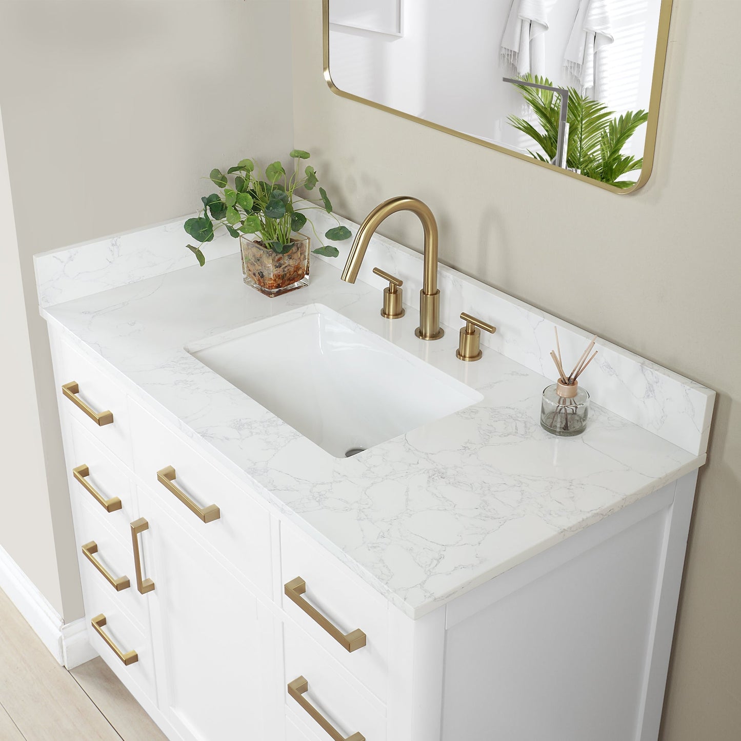 Altair Designs Gavino 42" single vanity with top - 557042-LB-GW-NM