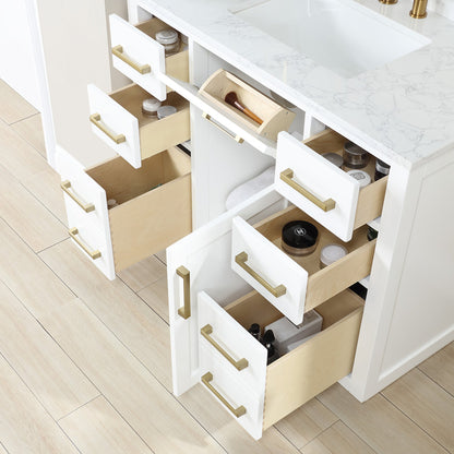 Altair Designs Gavino 42" single vanity with top - 557042-LB-GW-NM