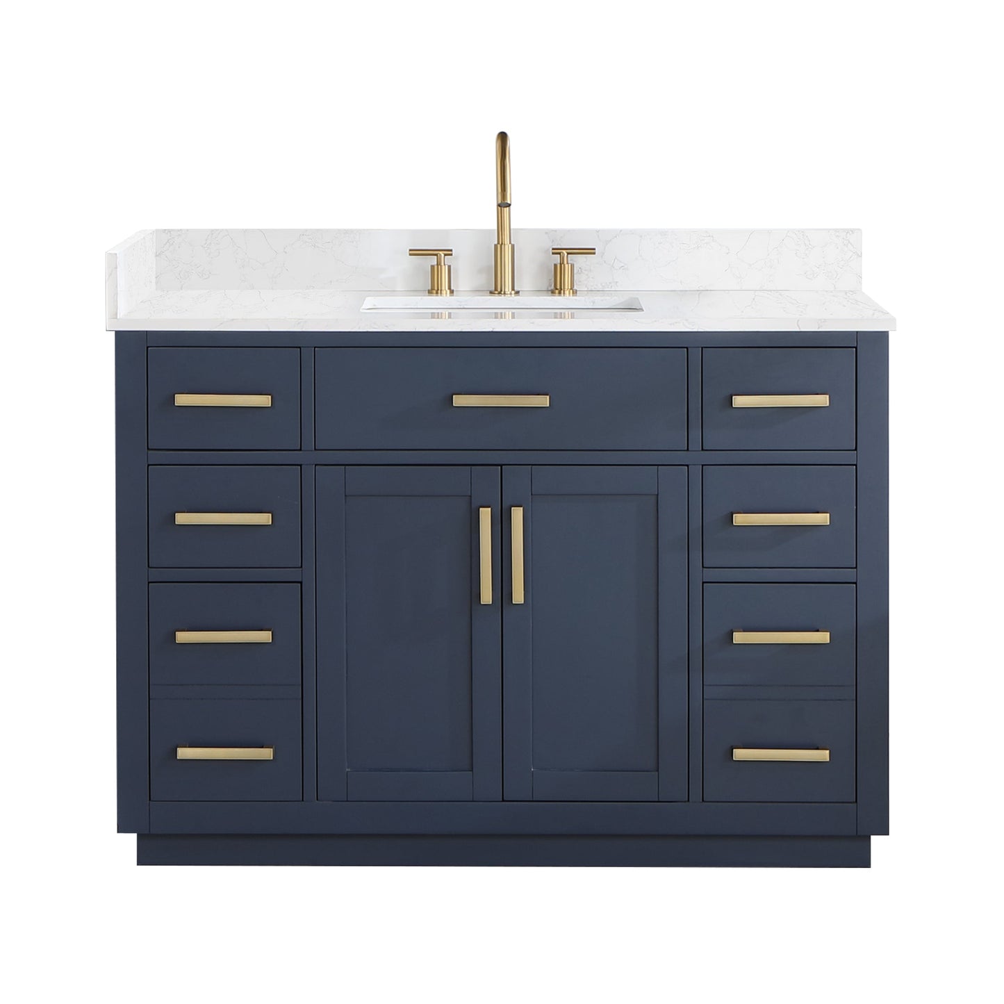Altair Designs 48" single vanity with top - 557048-RB-GW-NM