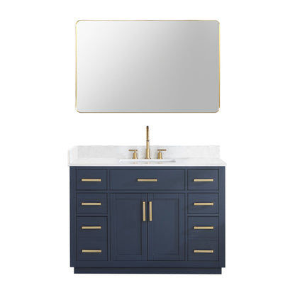 Altair Designs 48" single vanity with top - 557048-RB-GW-NM