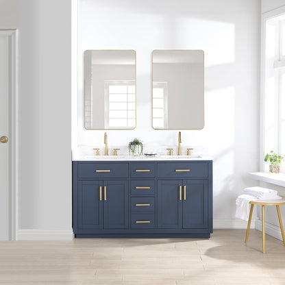 Altair Designs Gavino 60" double vanity with top - 557060-LB-GW-NM Price