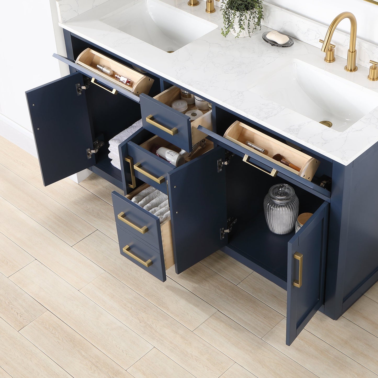 Altair Designs Gavino 60" double vanity with top - 557060-LB-GW-NM Price