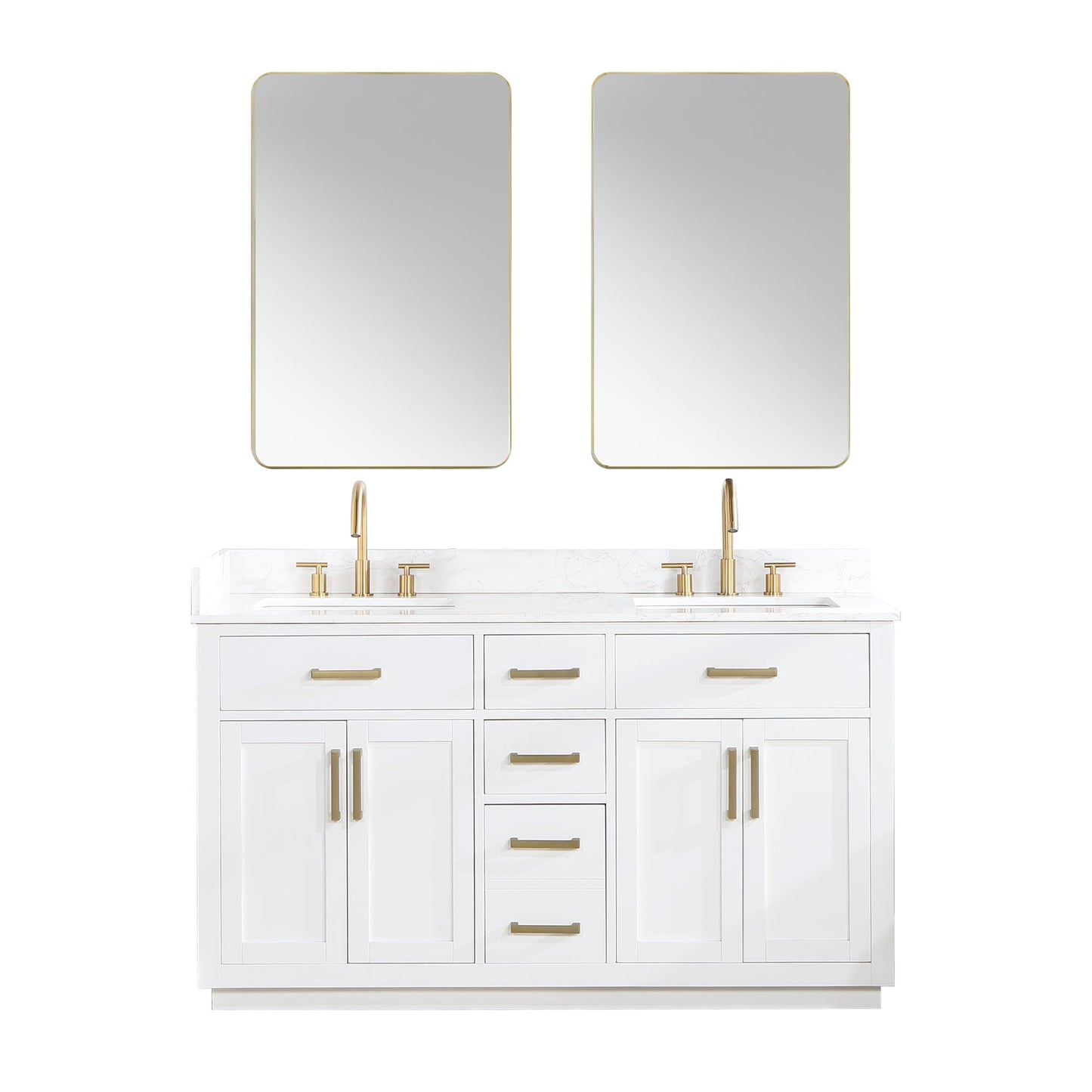 Altair Designs Gavino 60" double vanity with top - 557060-LB-GW-NM Price
