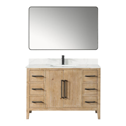Altair Designs Laurel 48" single vanity with top - 558048-WH-CWQ-NM