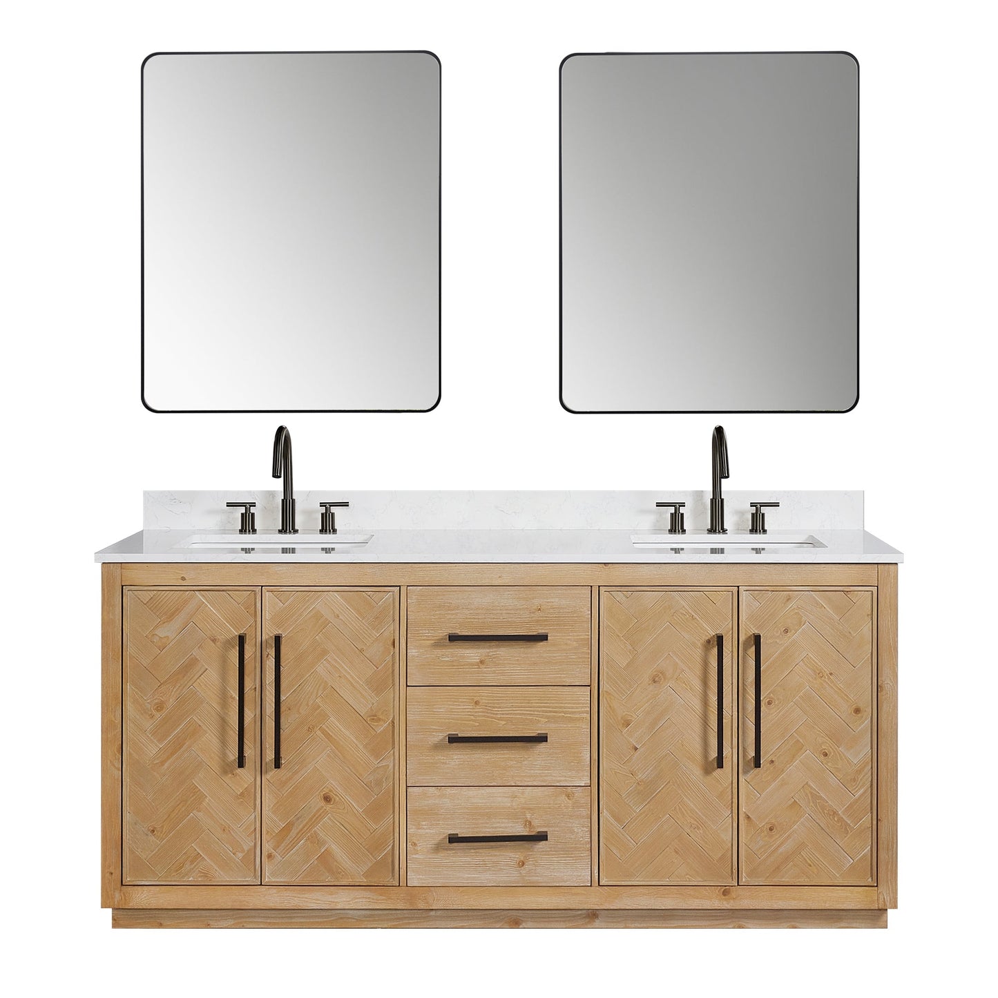 Altair Designs Bellavia 72" double vanity with top - 559072-WF-GW-NM