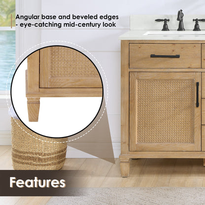 Altair Designs Solana 60" double vanity with top - 560060-WF-CWQ-NM