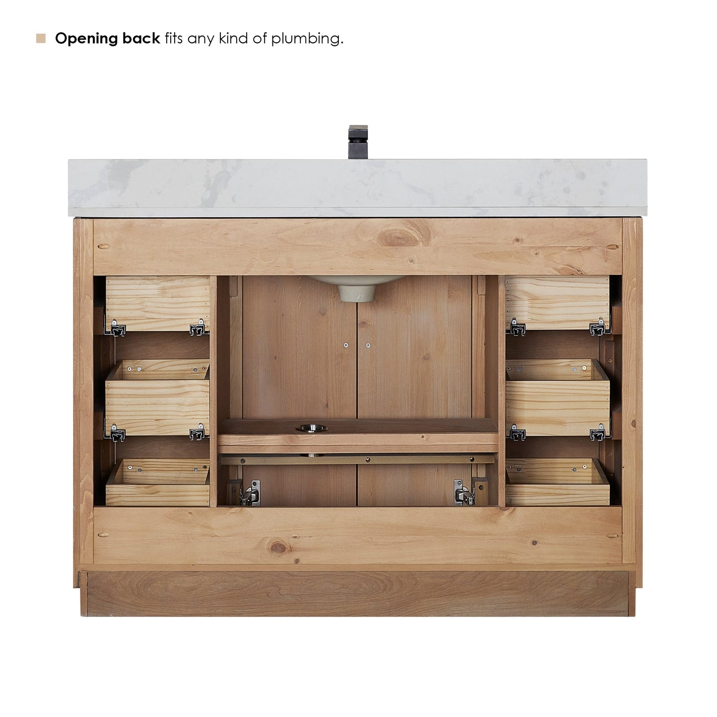 Altair Designs 48" single vanity with top - 561048-LB-CWQ-NM