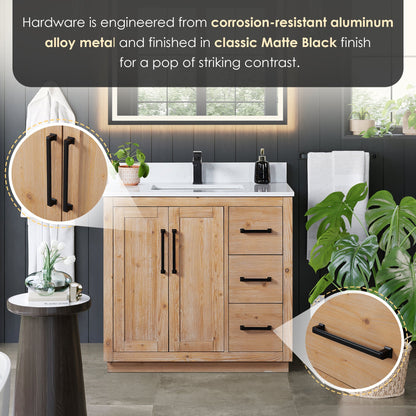 Altair Designs Cicero 36" single vanity with top - 562036-LB-GW-NM