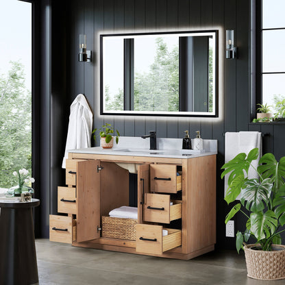 Altair Designs Cicero 48" single vanity with top - 562048-LB-GW-NM
