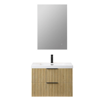 Altair Designs Livia 30" single vanity with top - 563030-NB-WH-NM
