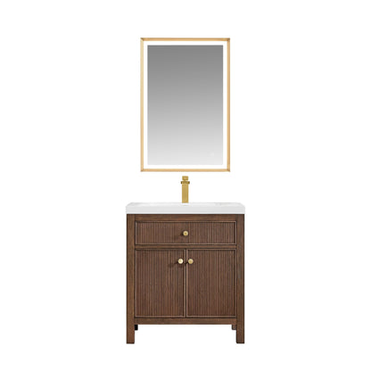 Altair Designs Cerrito 30" single vanity with top - 567030-BK-WH-NM