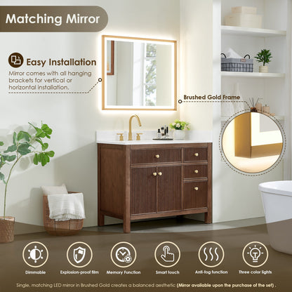 Altair Designs Cerrito 42" single vanity with top - 567042-BK-GW-NM