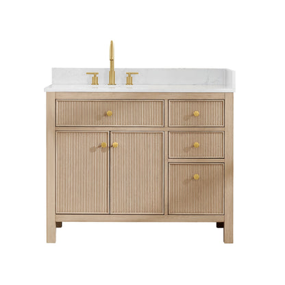 Altair Designs Cerrito 42" single vanity with top - 567042-BK-GW-NM