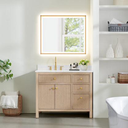 Altair Designs Cerrito 42" single vanity with top - 567042-BK-GW-NM