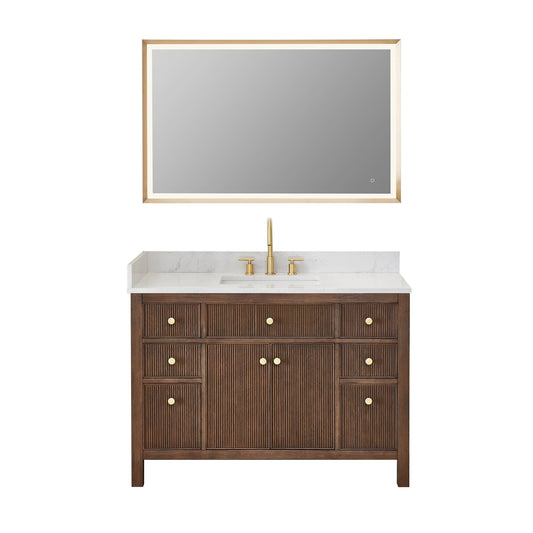 Altair Designs 48" single vanity with top - 567048-BK-GW-NM