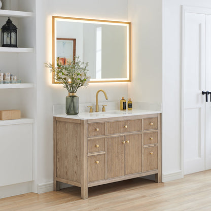 Altair Designs 48" single vanity with top - 567048-BK-GW-NM