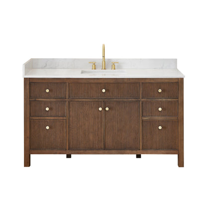 Altair Designs Cerrito 60" single vanity with top - Altair Designs Cecil 36"/48"/60"/72" single/double vanity with top - 590036-WO-GW-NM