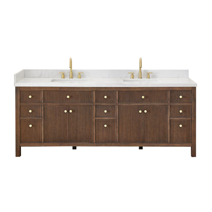 Altair Designs Cerrito 84" double vanity with top - 567084-NK-GW-NM
