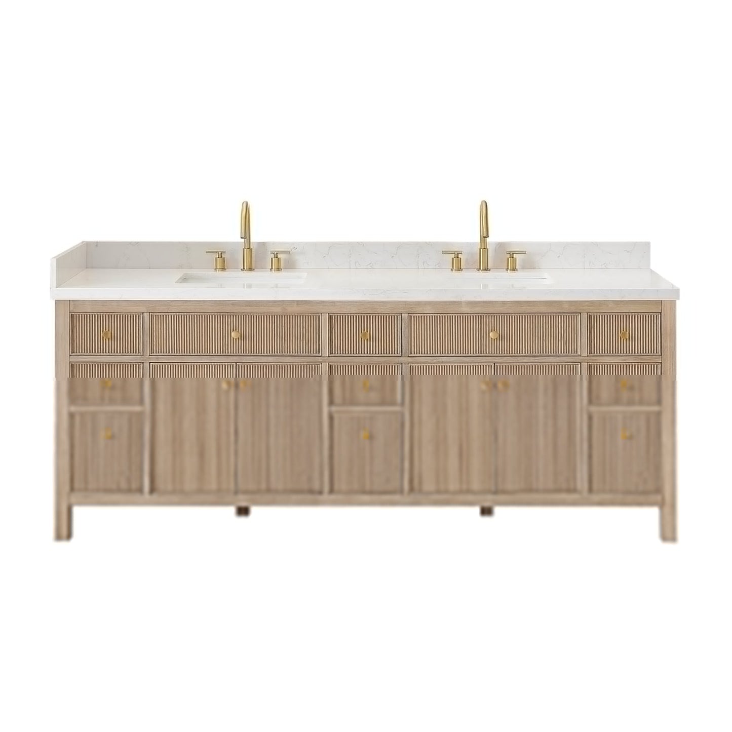 Altair Designs Cerrito 84" double vanity with top - 567084-NK-GW-NM