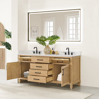 Altair Designs Salome 36"/48"/60"/72"/84" single/double vanity with top - 571036-WF-GW-NM