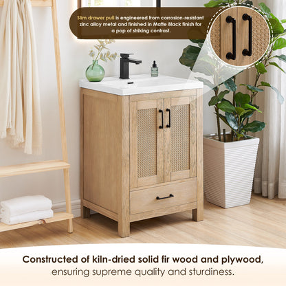 Altair Designs Bondi 24" single vanity with top - Altair Designs Siena 60" double vanity with top - 564060-LB-WH-NM