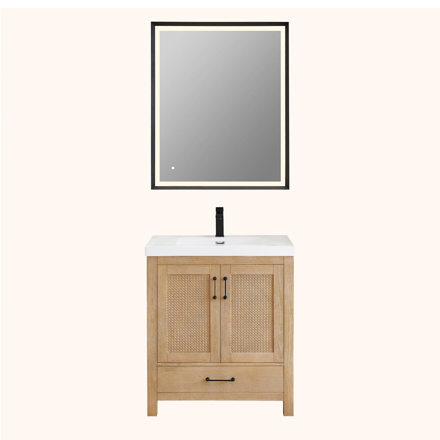 Altair Designs Bondi 30" single vanity with top - 572030-LB-WH-NM