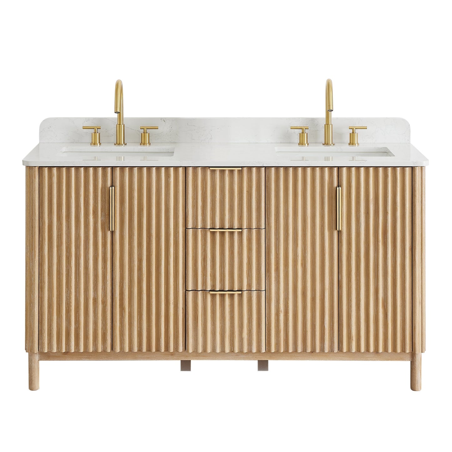 Altair Designs 60" double vanity with top - 575060-WL-GW-NM