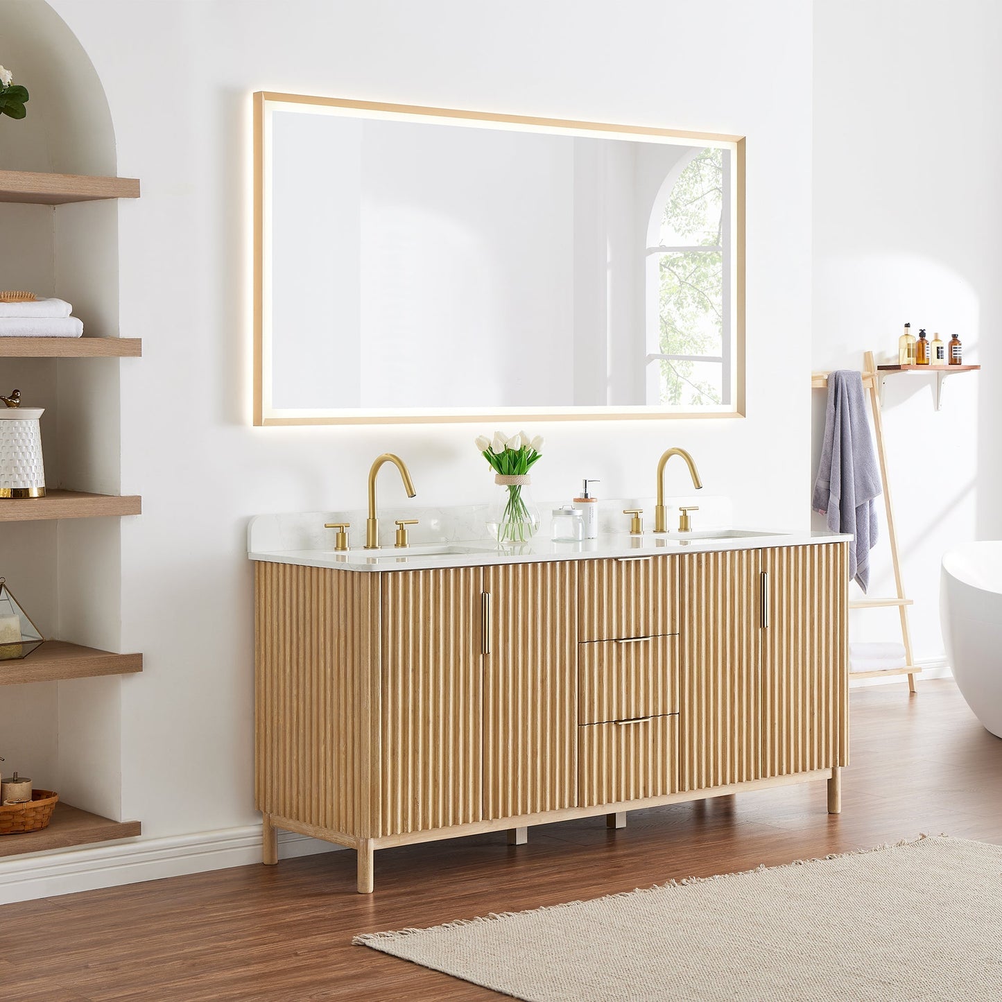 Altair Designs Sierra 72" double vanity with top - 575072-WL-GW-NM Price