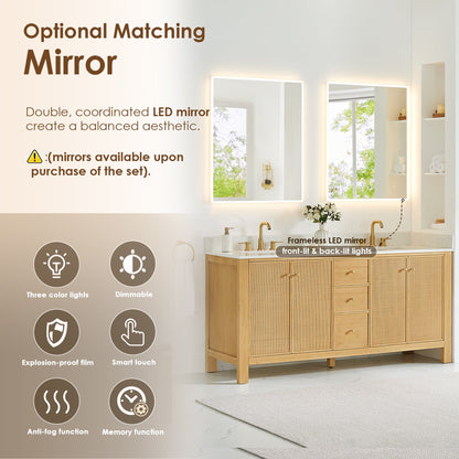 Altair Designs Cedar 36"/48"/60"/72" single/double vanity with top - 576036-NW-GW-NM